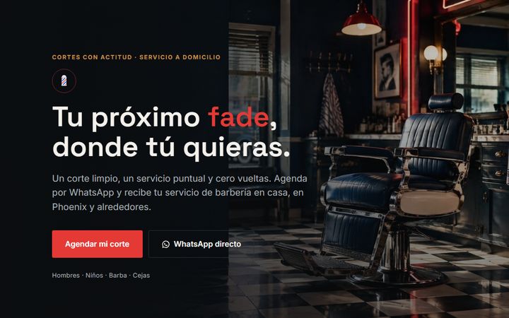Barbershop website demo