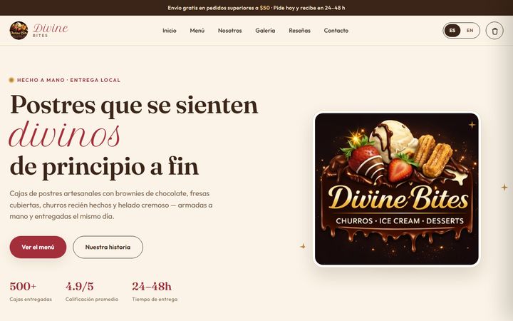 Divine Bites website